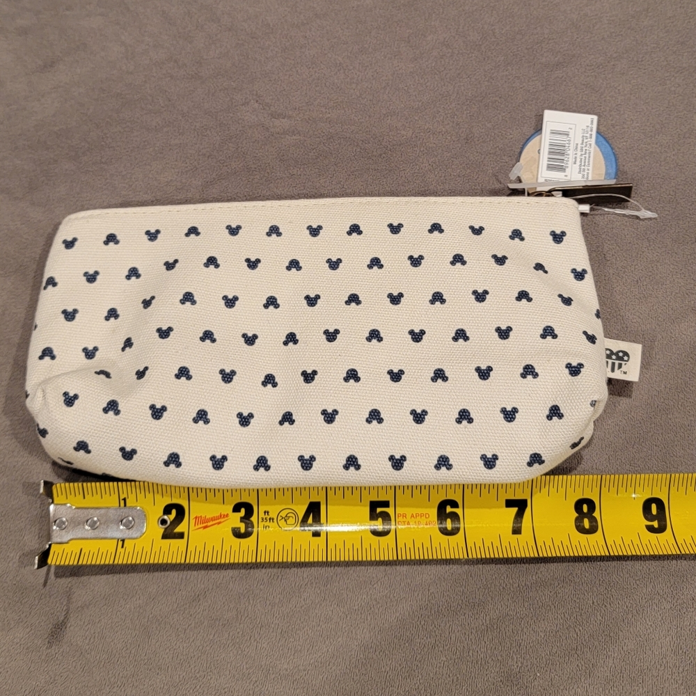 Disney x Junk Food Mickey All Over Print Pencil Shape Style Cosmetic Bag - Beige - Picture 8 of 11